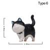 Decor Desktop Ornament Cartoon Cat Figurine Simulation Animal Model With Bowknot Mini Kitten Statue