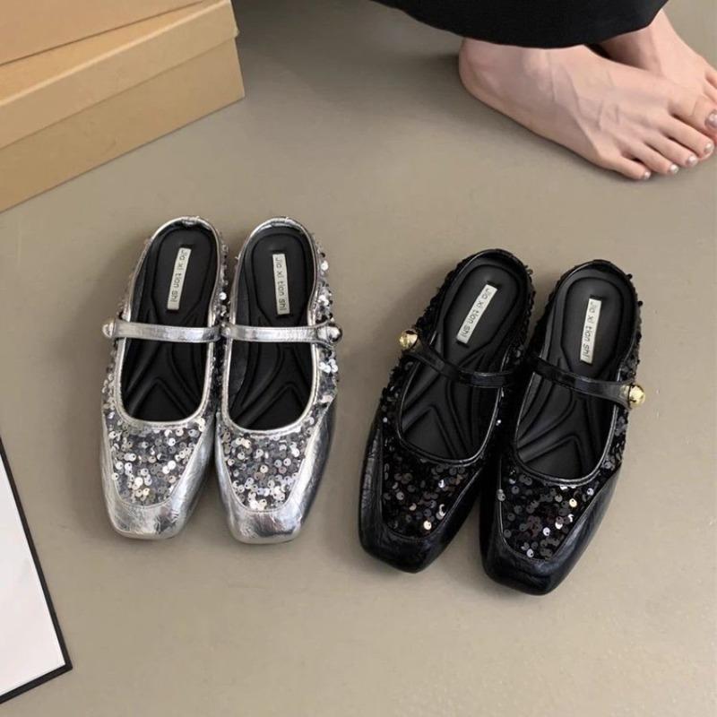 Модные плоские сандалии с мягкой подошвой, женские уличные туфли на плоской подошве на весну и лето, новые корейские мюли, женские сандалии, женские шлепанцы