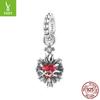 Vintage Cross Love Pendant Accessories Popular S925 Sterling Silver Sacred Heart Diy Beads