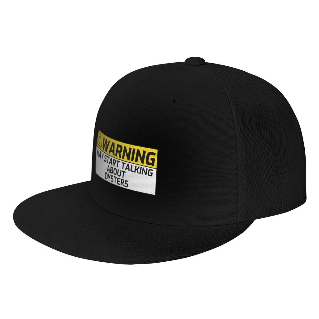 Fashion Warning May Spontaneously Start Talking About Oysters Flat Brim Sun Hat  Easy To Clean Baseball Caps