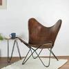 Кожаное кресло-кровать Lounge Accent Butterfly Chair Handmade New с железной рамой