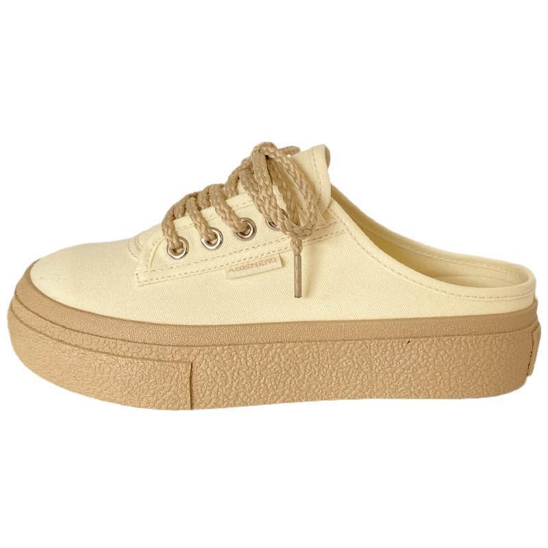 Однопедальные повседневные туфли для сноуборда Baotou, женские тапочки 2025 года, новые, с толстой подошвой, старые парусиновые туфли