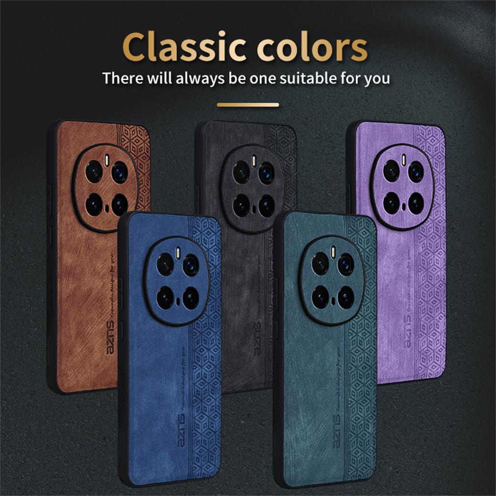 AZNS Чехол для Honor Magic7 Pro 5G Защитный чехол из ТПУ, обтянутый искусственной кожей