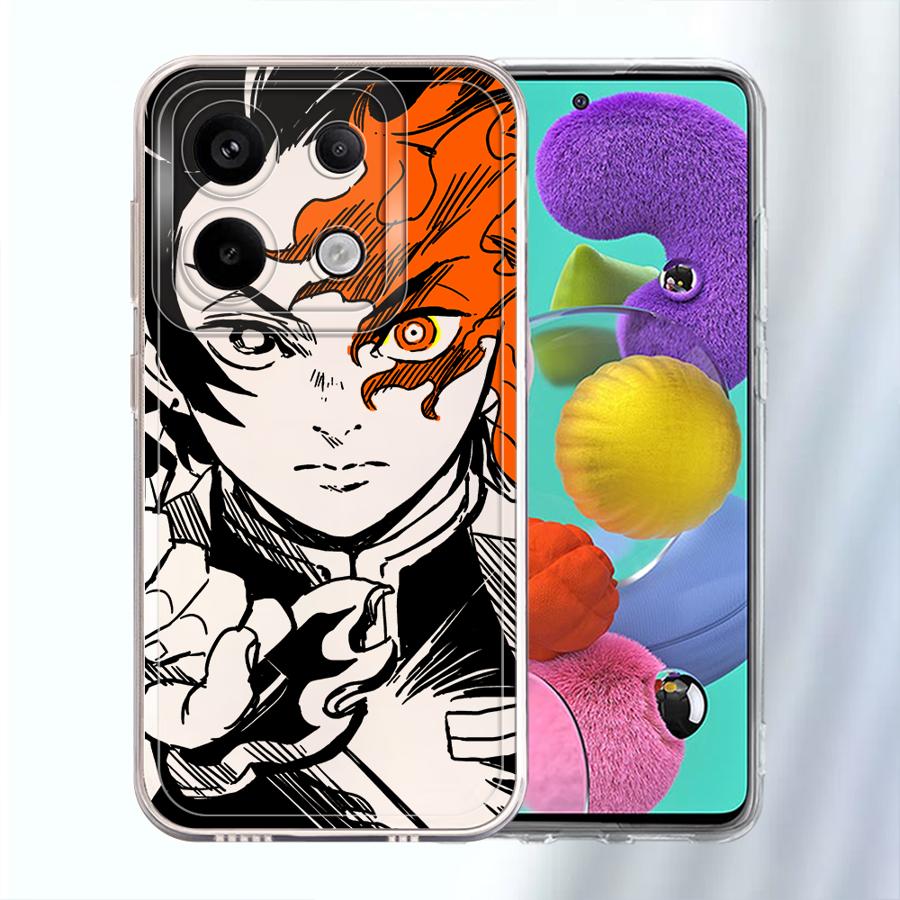 Аниме D-emon Мультяшный S-layer Мягкий чехол для телефона для Xiaomi Redmi Note 14 Pro Plus 12 13C 11 11S A4 Note 13 12S 10S 9 10 14C