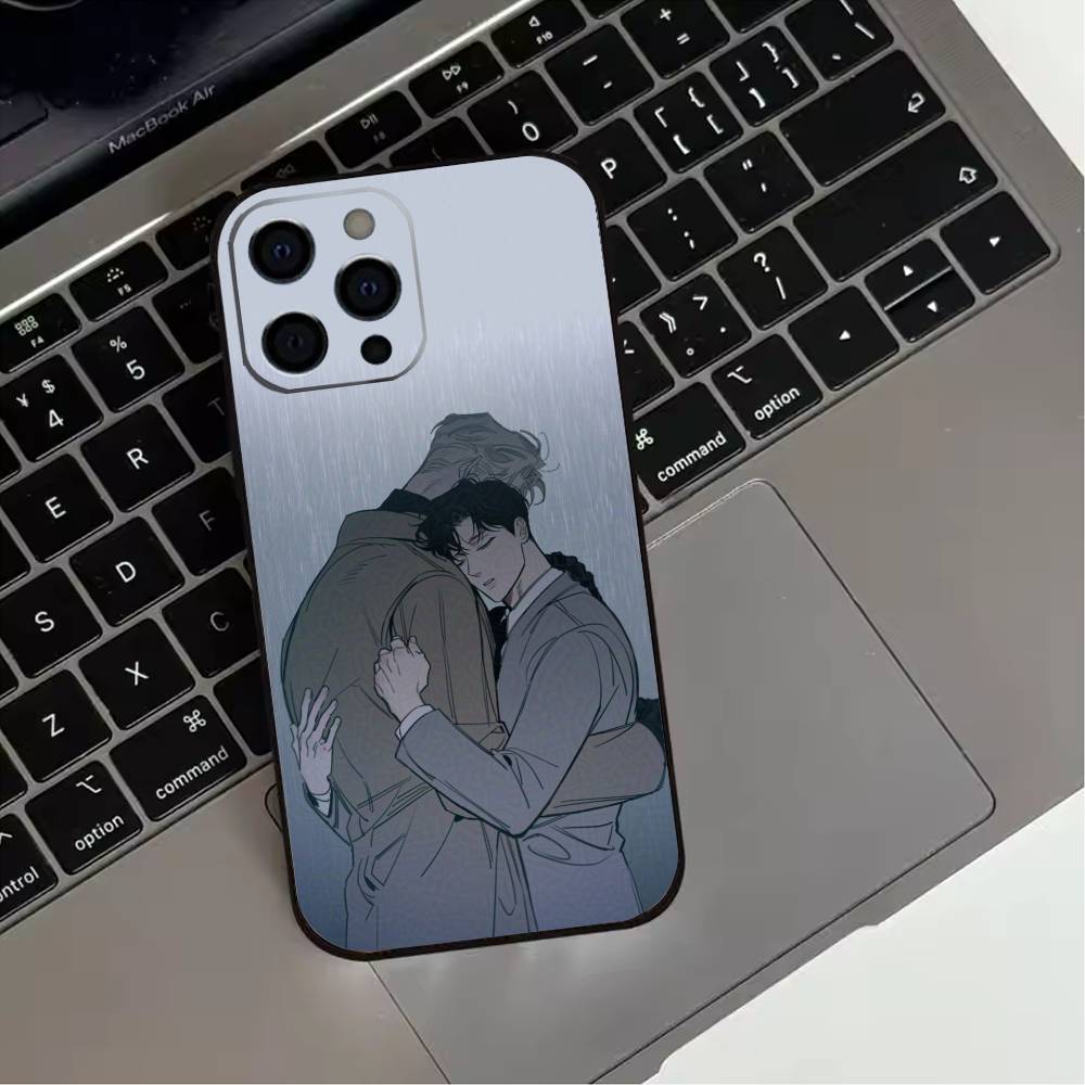 BL Manhwa R-roses And Champagne Phone Case For iPhone 17,16,15,14,13,12,11 Plus,Pro Max,XS,Soft Silicone Black Cover