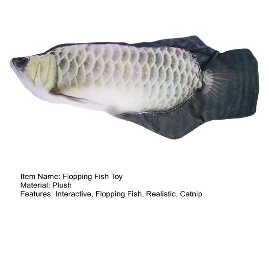 Игрушка для кошек Flopping Fish с кошачьей мятой Интерактивная автоматическая игрушка Floppy Carp Kitten Kicker, электрическая реалистичная плюшевая качающаяся рыба для домашних кошек и собак