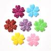 100Pcs Mixed Glitter Cute Flower Fabric Patches Felt Applique for DIY Sewing Supplies Kids Craft Accessories