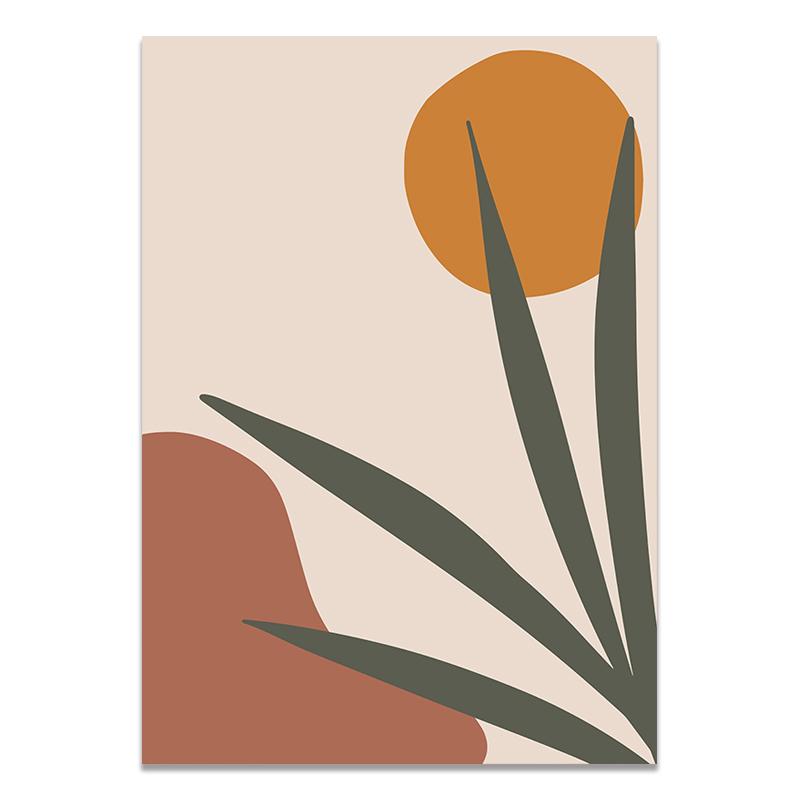 Абстрактное Настенное Искусство Бохо Плакат Декор Терракотовая Живопись Плакаты и Принты Линейные Художественные Фотографии для Гостиной Украшения Дома