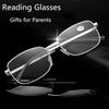 3PCS Lightweight Metal Frame Reading Glasses Mens Women HD Resin Lens +1.0~+4.0