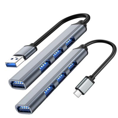 4-портовый USB-концентратор USB 3,0, USB-концентратор, док-станция Type C 3,1, мульти-USB-сплиттер, OTG-адаптер для Xiaomi, Huawei, Lenovo, Macbook Pro, порт USB 3,0 2,0