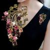 Popular Alloy Crystal Flower Brooch Clothing Accessories Collar Brooch