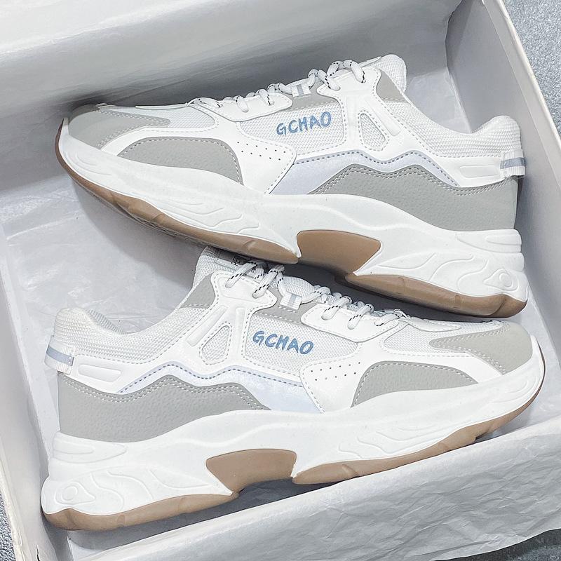 2024 Модные мужские кроссовки из сетки, повседневная обувь, мужская обувь на шнуровке, легкая вулканизированная обувь, кроссовки для ходьбы, мужская обувь для бега и спортзала