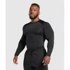 Gymshark Футболка Element Baselayer с длинным рукавом, черная A2b5m Bb2j