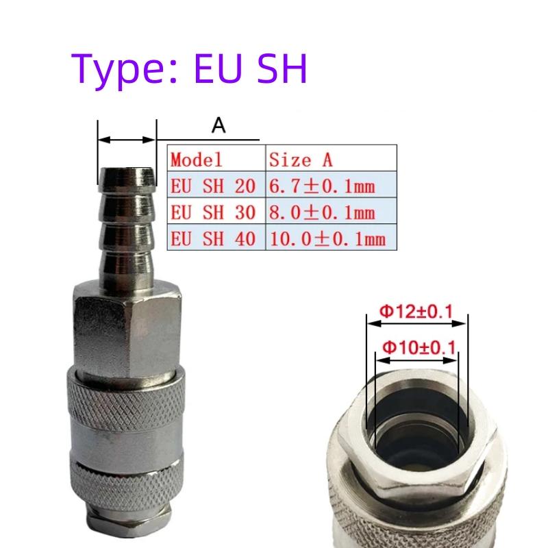 3-in-1 Quick Release Pneumatic Connector Rapidities for Air Hose Fittings Coupling Compressor Accessories European Standard