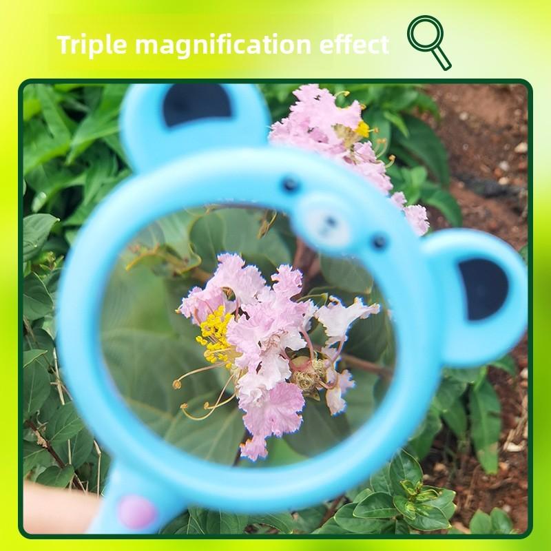 Kids Portable Magnifying Glass With Durable Plastic Frame For Educational Use And Exploration