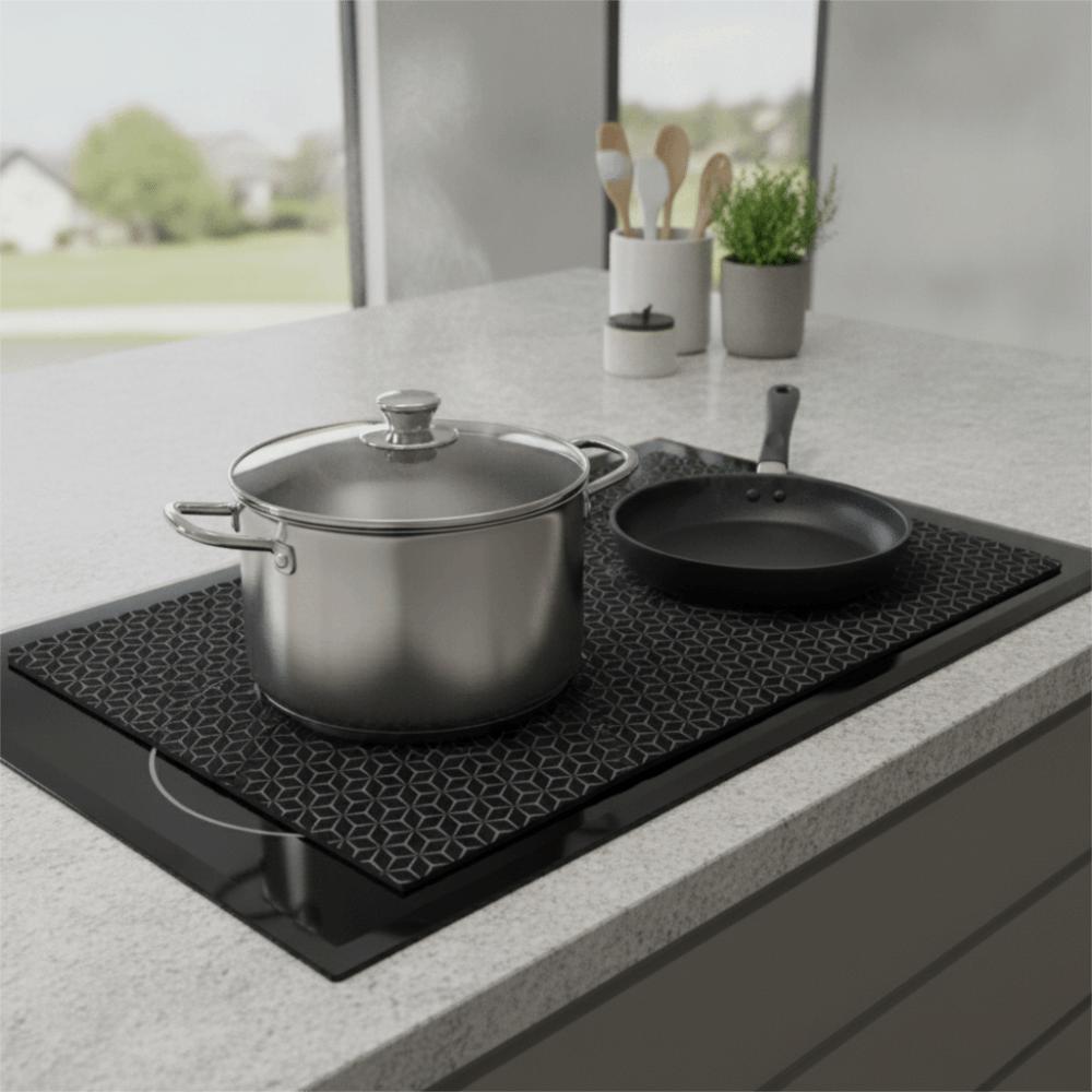 Non-Slip Induction Cooker Cover Pad Heat-resistant Cook-top Protector Easy To Clean Pot Mat Home