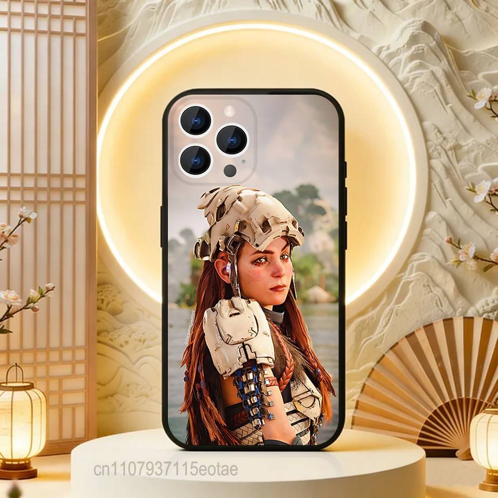 Чехол для телефона Aloy H-Horizon Z-Zero dawn Для iPhone 17,16,15,14,13,12,11,Pro,Max,Plus,E,Air,Mini Защитный Черный Чехол