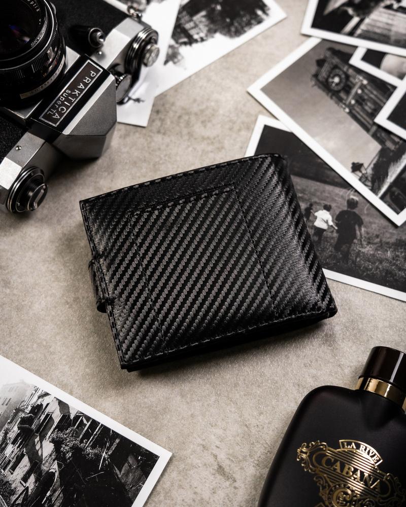 Men's carbon set with wallet and keychain - Peterson