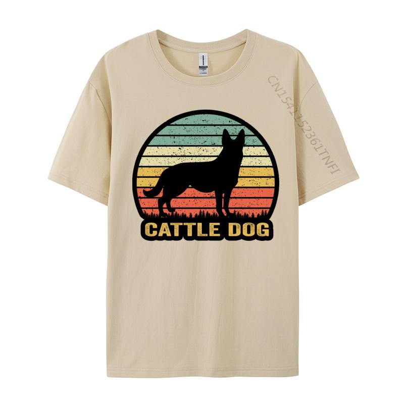 Mens Australian Cattle Dog Sunset Silhouette Tshirt Casual Tops T Shirt Mens Tops Tshirts Brand Clothing