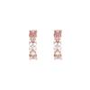 SILVER Flower Motif Band Gradient Earrings 000924206030030400 Pink Gold FREE [Samantha Tiara] (Pink)