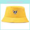 Pattern Embroidery Dog Bucket Cap Fisherman Hat Sun Protection Gift Breathable