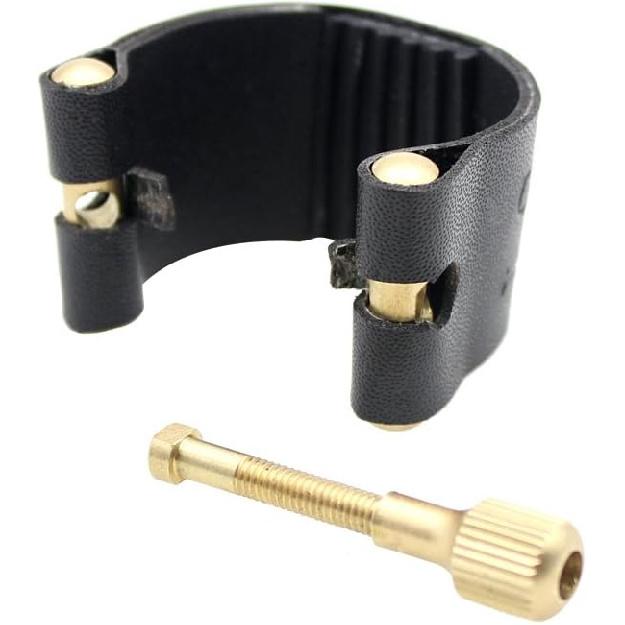Andoer Alto Saxophone Ligature Fastener Compact Durable Artificial Leather for Alto Saxophone Rubber Mouthpiece