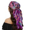 Head Scarf Women Luxury Brand Square 90*90cm Silk Foulard Satin Bandana Cheveux Soft Neckerchief Hijab Hair Scarves For Ladies