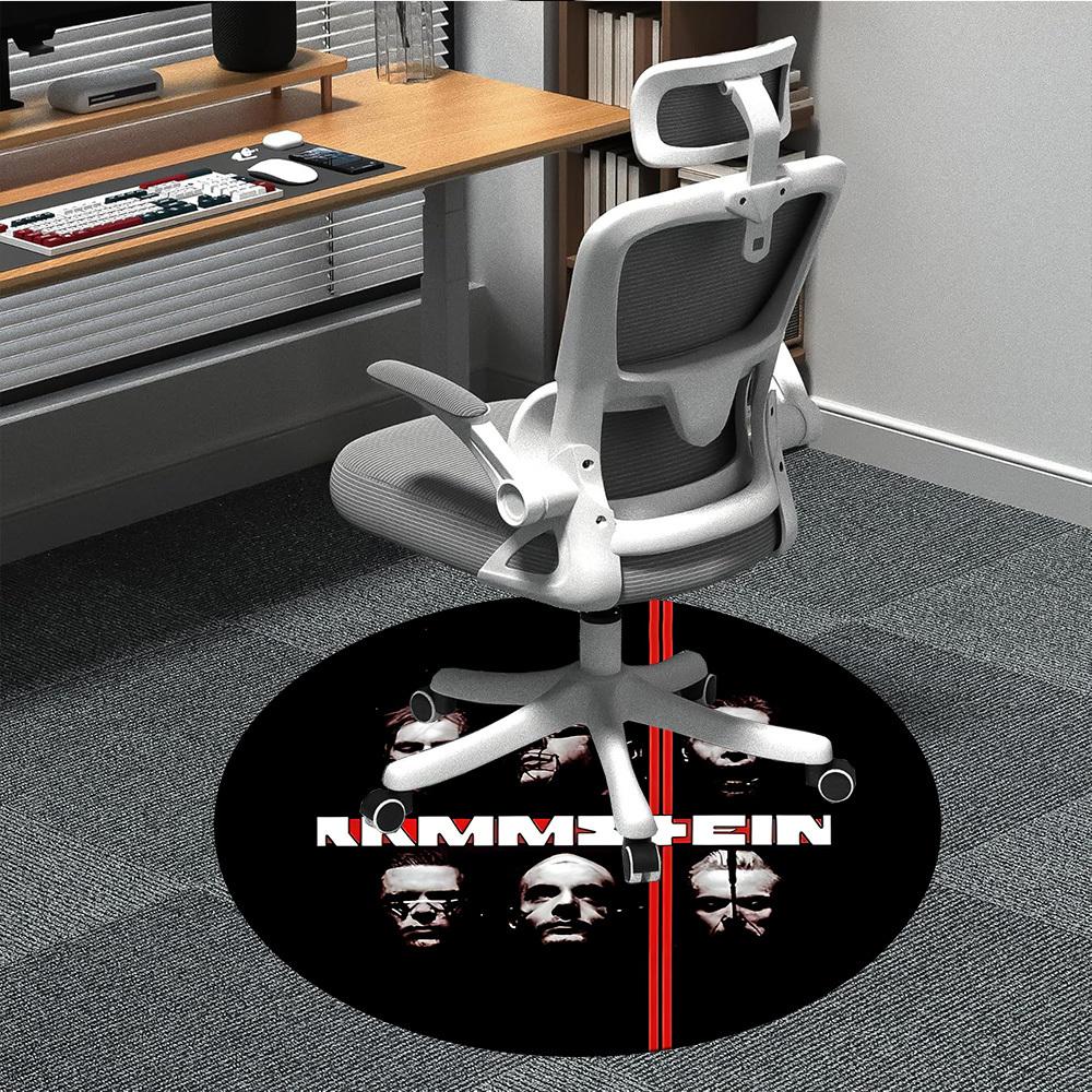 1 шт. Круглый ковер Rammstein Music Office, Под офисные стулья, Спальня, Гостиная, Декор для дома a0926108