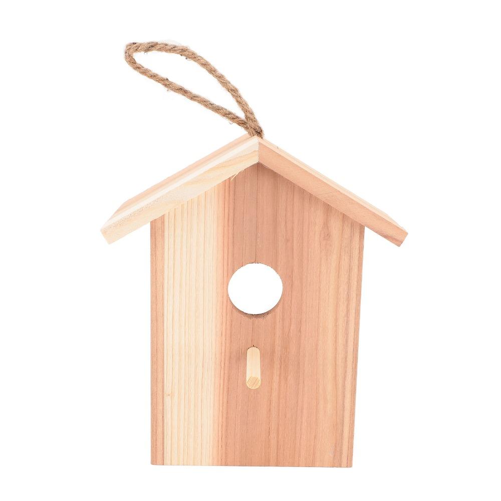 1pcs See Through Design Wooden Birdhouse Transparent Bird House  Outdoor Decor