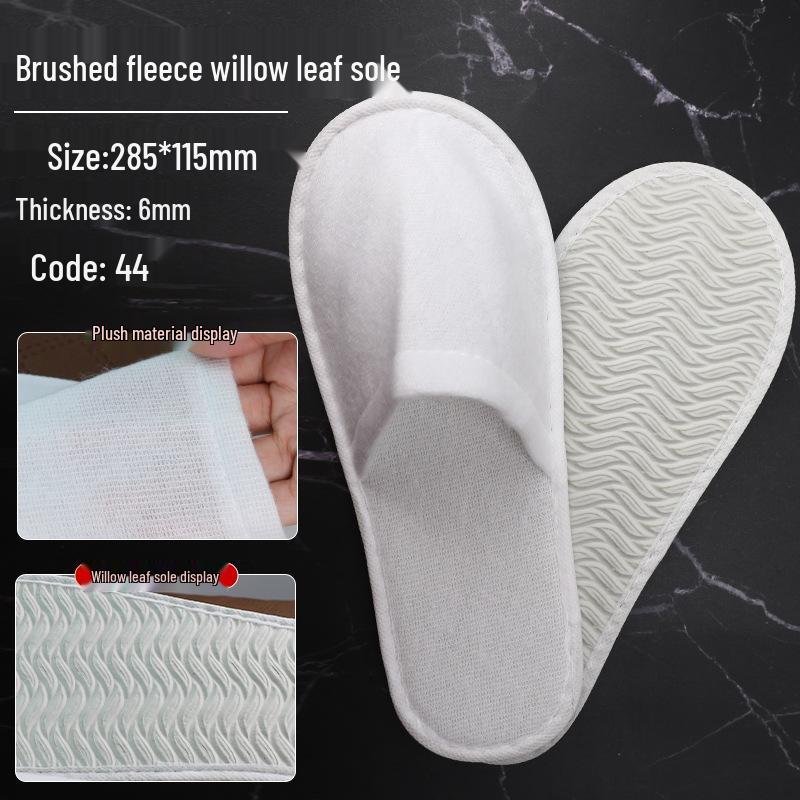 Luxury Anti-Slip Disposable Cotton Hotel Slippers for Guests