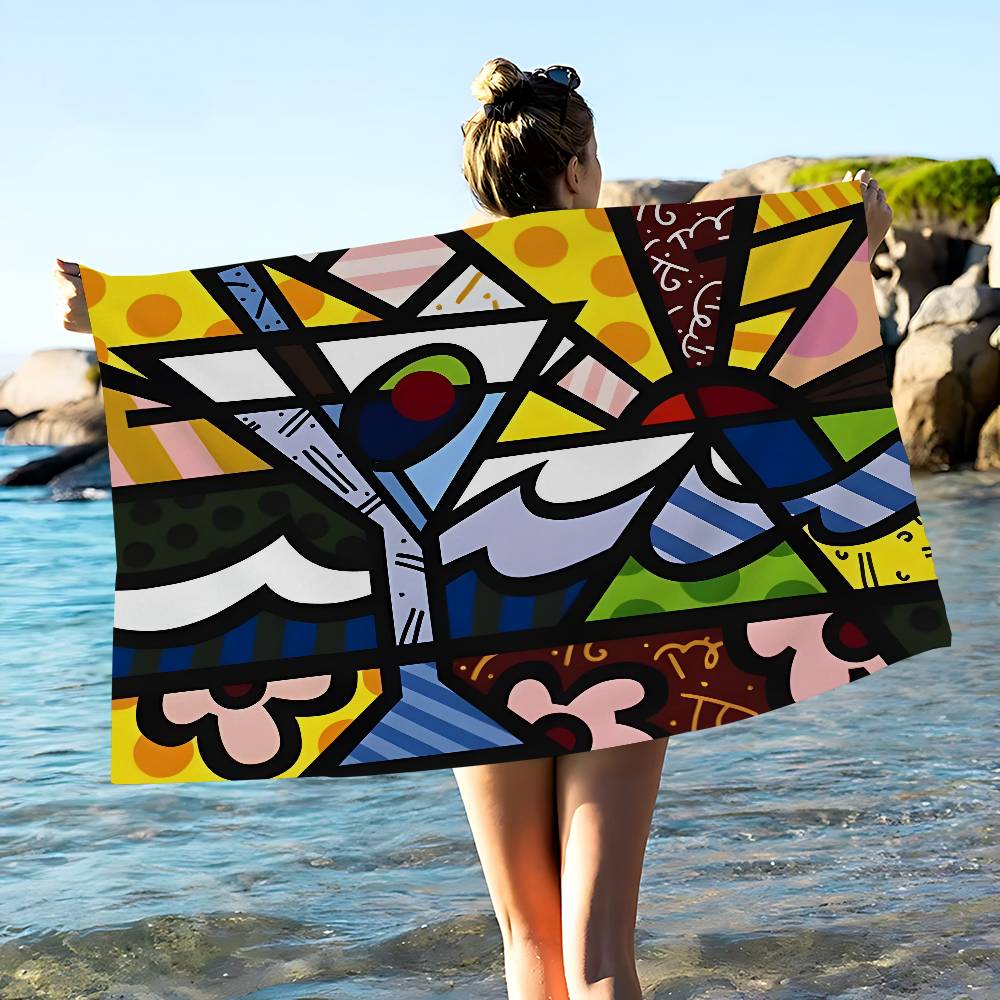 Britto Art Большие Микрофибровые Пляжные Полотенца Быстросохнущее Полотенце Песочные Пляжные Полотенца Полотенце для Бассейна Для Путешествий Пляж Бассейн Йога