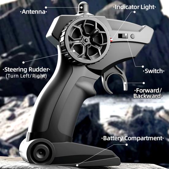 Амфибийный танк с дистанционным управлением 2,4 ГГц, водонепроницаемый вездеходный автомобиль-трюк на радиоуправлении, электрический гусеничный