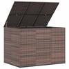 Garden Cushion Box PE Rattan 145 x 100 x 103 cm Brown