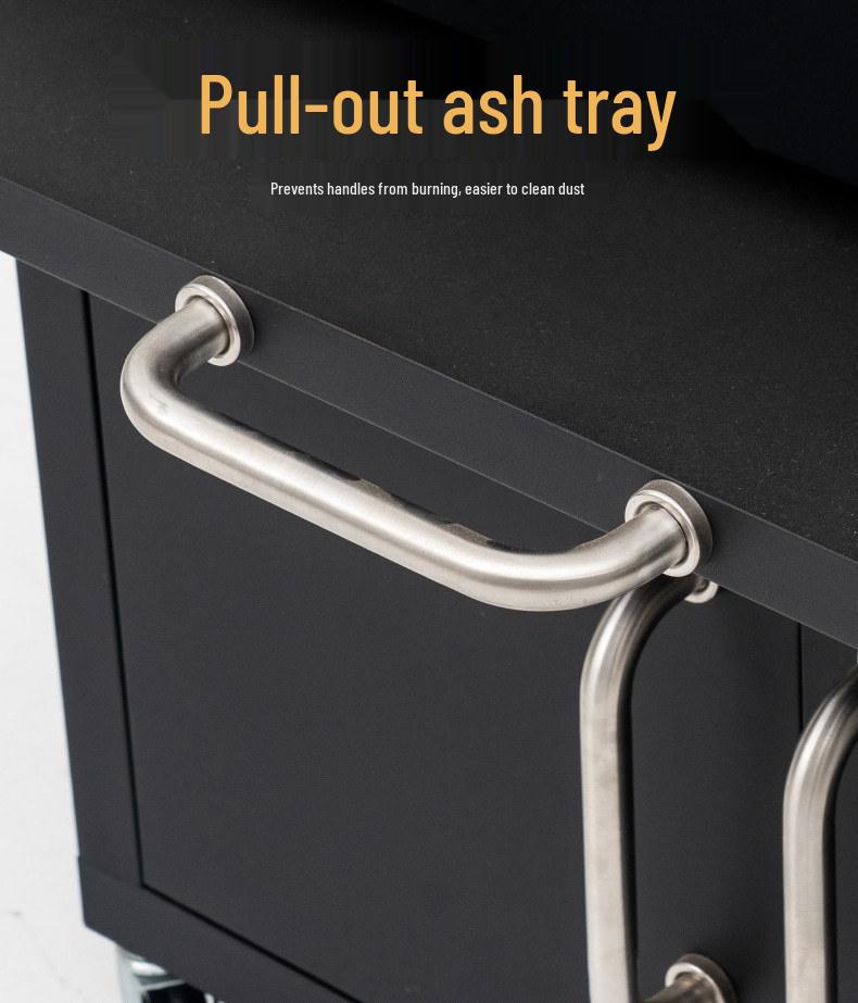 American-Style Charcoal Grill: Large Outdoor BBQ Rack for Home, Hotel, or Villa Use