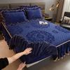 Warm Velvet Padded Bedspread On The Bed Thickened Crystal Velvet Dustproof Fully Wrapped Mattress Protective Cover