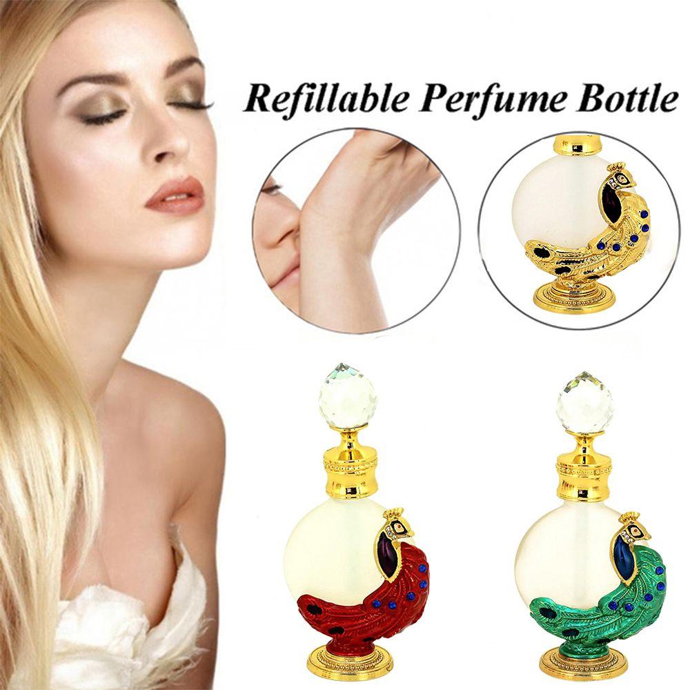 Peacock Wedding Celebration Perfume bottle Refillable bottle Essential Oil Bottle Arabian Style