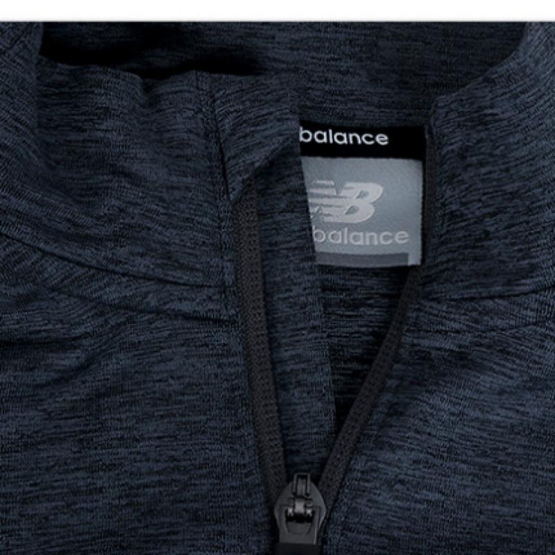 New Balance Женская тренировочная майка S Essential на молнии серого цвета