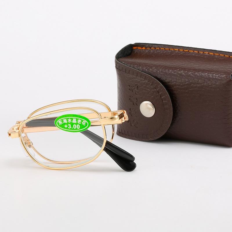 Складные очки для чтения, очки из хрустального стекла высокой четкости