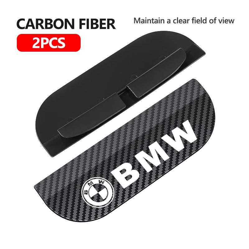 QRPZ1 2pcs Car Rearview Mirror Rain Eyebrow Sun Shade Cover Protector For BMW M 1 3 4 5 6 7 Series M3 M6 F01 F02E34 E36 E70 F10 X6 X1