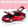 JDM Toyota GR Supra Supercar Simulation Diecast & Toy Vehicle Sounds & Light Pull Back Car 1:32 Alloy Collection Model Gifts For Children