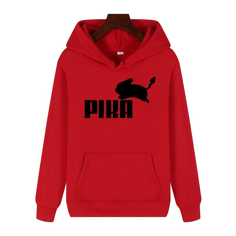 Women Hoodies Japanese Anime Pika  Harajuku Pullover Black White Sweatshirt Spring Autumn Women Casual Streetwear Hoody