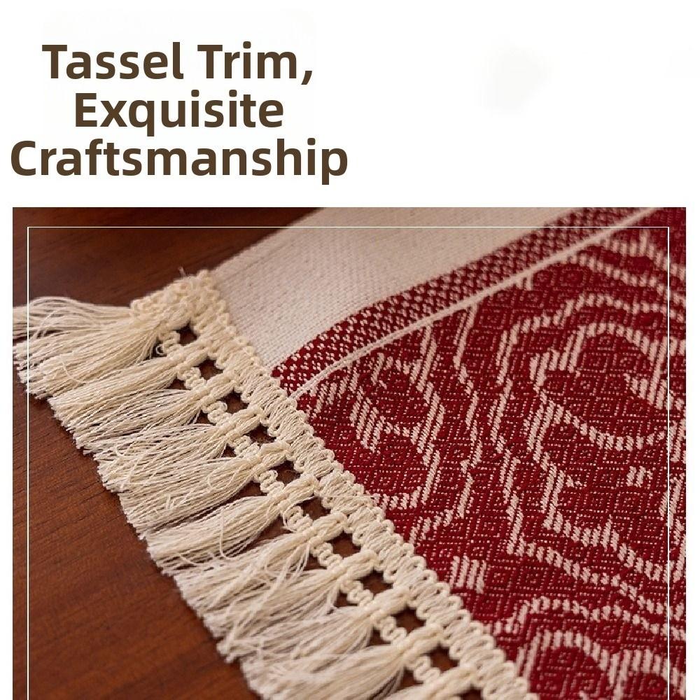 Красная Рождественская Скатерть-Дорожка Утолщенная Скатерть с Лосями Креативное Рождественское Украшение для Стола Гостиная