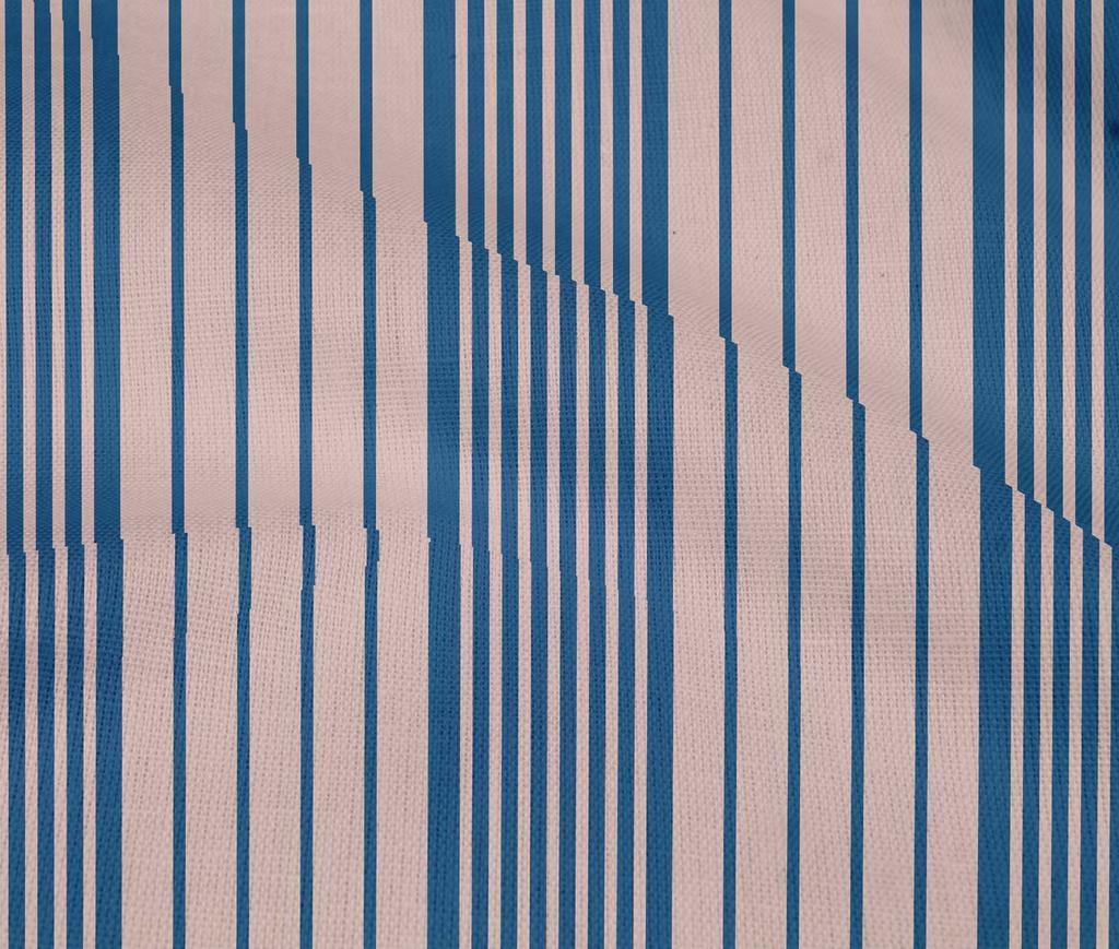 oneOone Cotton Flex Blue Fabric Stripes Craft Projects Decor Fabric Printed By The Yard 40 Inch