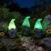 3 Pcs Gnome Garden Hear See Speak Stakes Resin Miniature No Evil Gnome