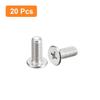 uxcell Flat Round Head Screws, 304 Stainless Steel, Phillips Drive Machine Screws, Hardware Fasteners for Furniture Connections, M5-0.8 X 12mm, 20 Pie