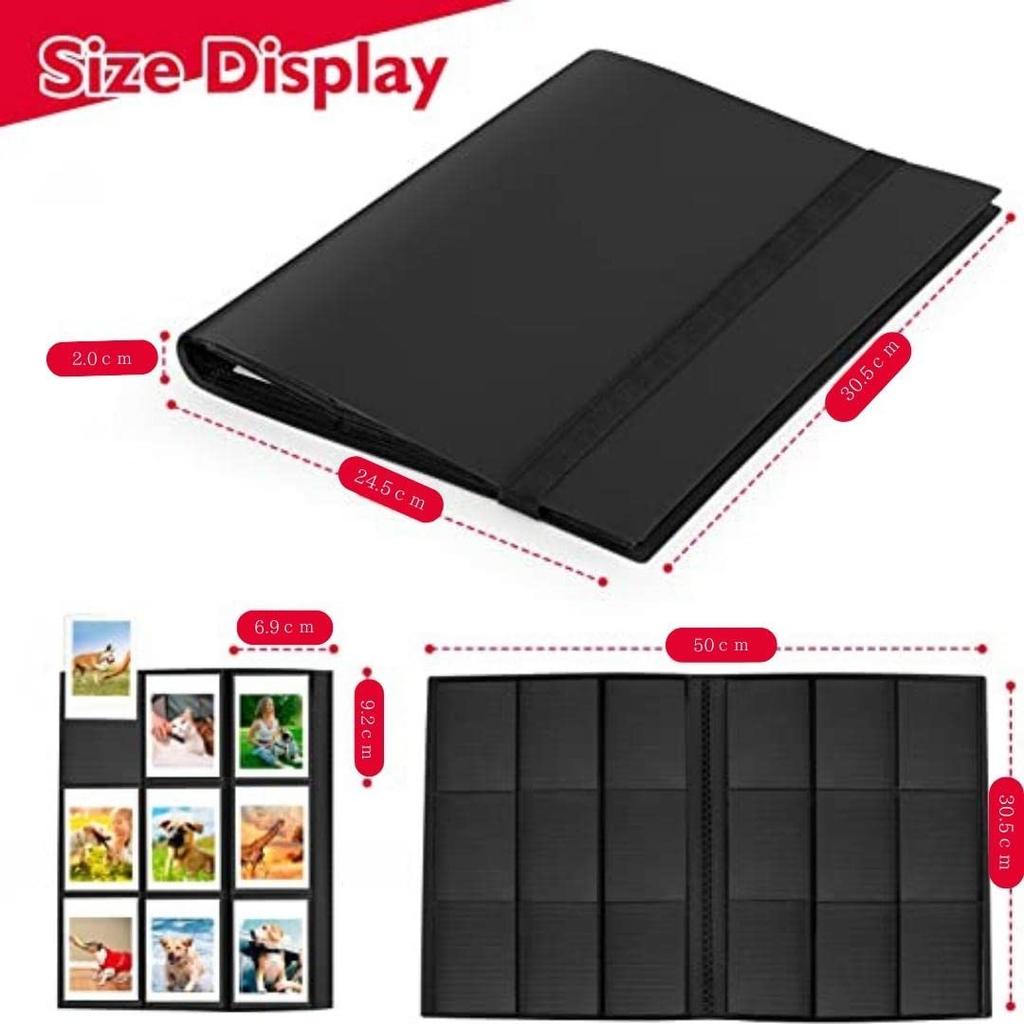 Album Perfect for Instax and Polaroid Photos (360 Photos, Black)