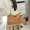 Plush Bag Women's 2025 New Autumn and Winter Velvet and Lamb Wool Shoulder Satchel Versatile Tote Bag
