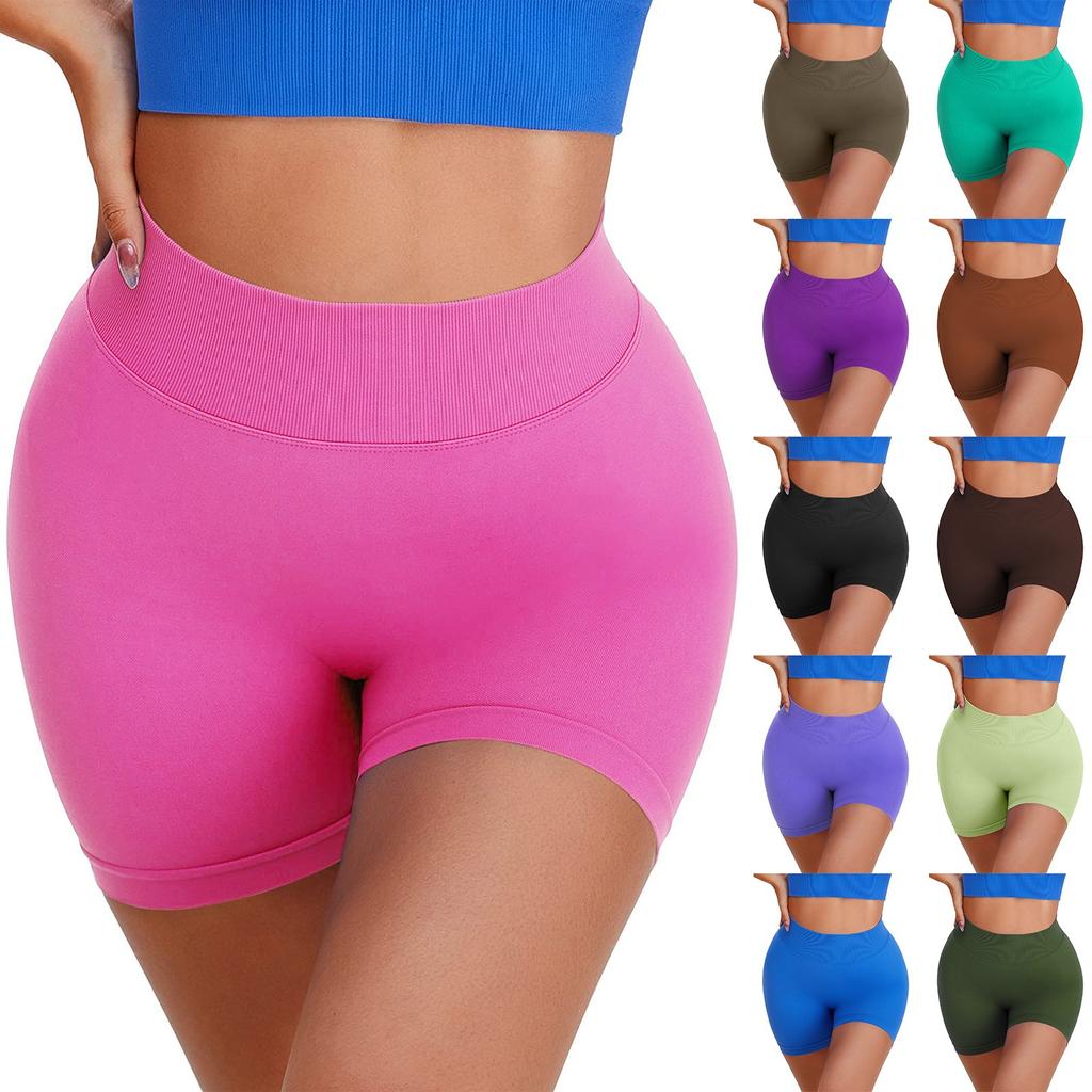 Workout Butt Lifting Shorts For Women High Waisted Seamless Gym Yoga Booty Shorts