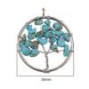 30mm Natural Gemstone Stone Beads Charms Tree Pendant DIY Jewelry Making Necklace Accessories