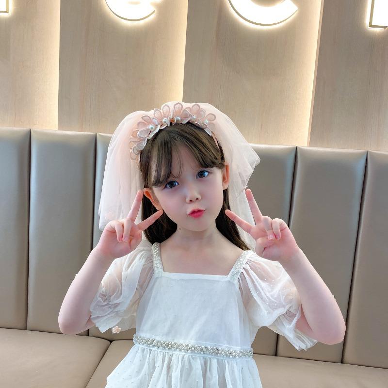 Cute Elsa Princess Headband for Girls: Tiara + Veil Hair Accessory—Perfect for Toddlers & Kids, Daily Wear & Party Photo Shoots!